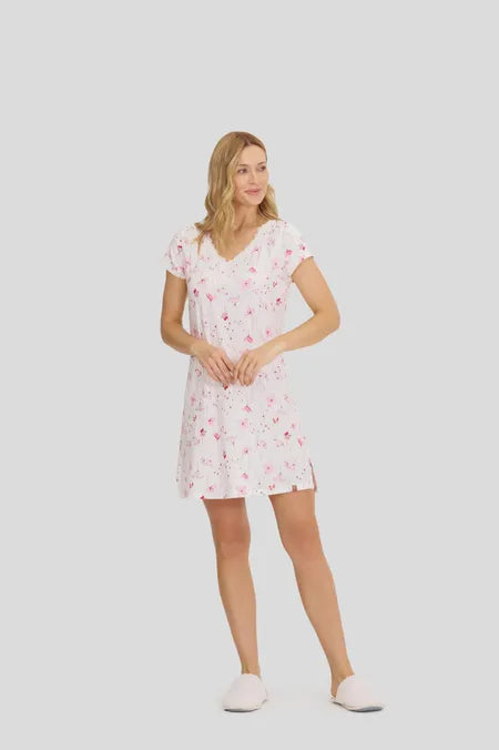 CAMISOLA MANGA CURTA FLORAL