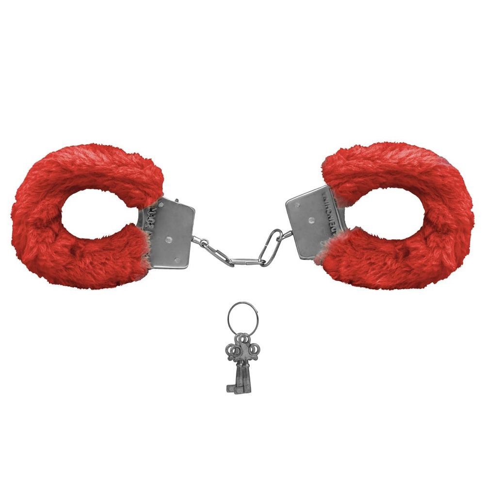 Algema Com Pelucia Hand Cuffs Vermelho