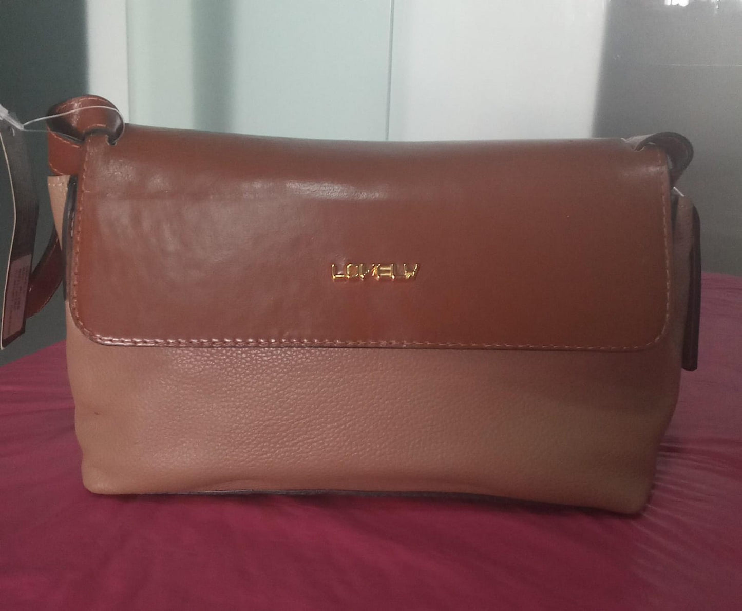 Bolsa Couro Lovely Bril Preta e Bril Wisk