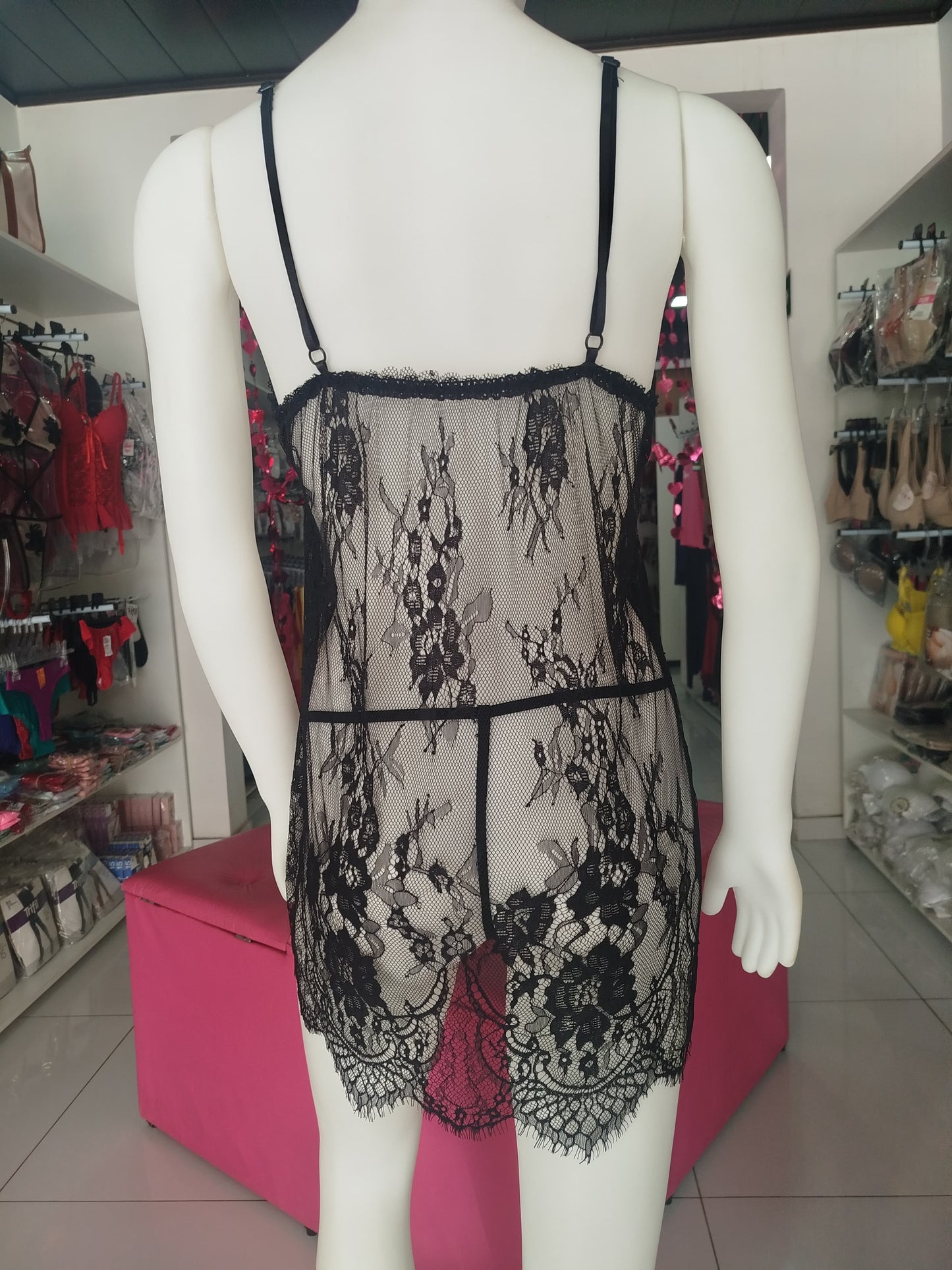 Camisola preta transparente