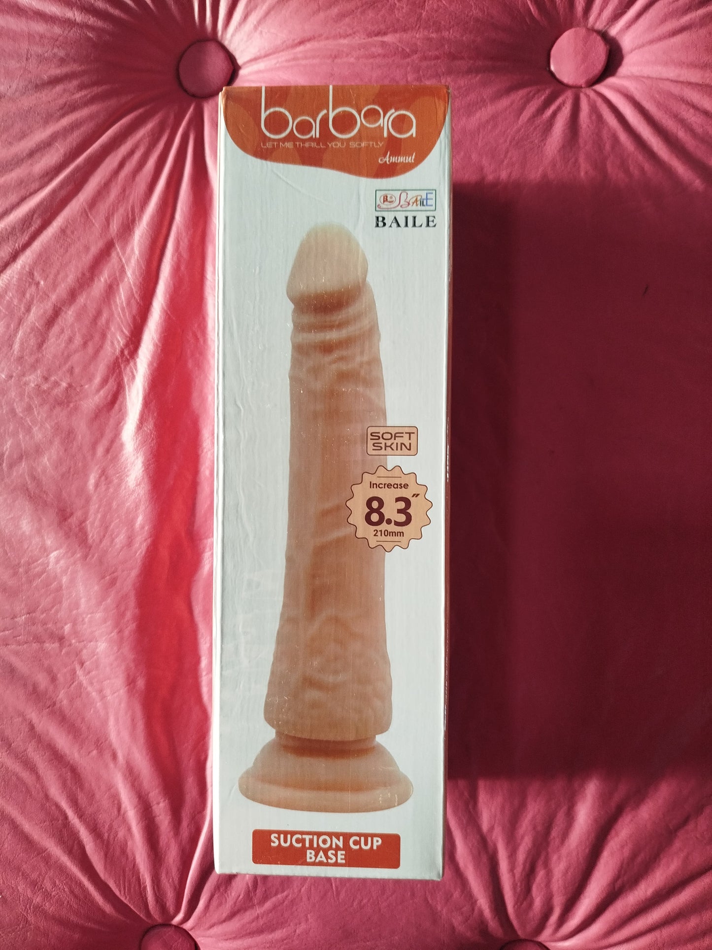 Barbara Prótese realística com glande e ventosa 20.0 x 3,7 cm