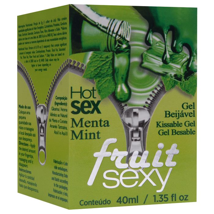 Fruit Sexy Gel Comestível Menta 40Ml Intt PROMOÇÃO 30,00