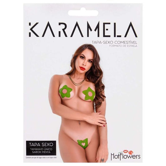 Karamela Tapa Sexo Estrela Comestível Menta Hot Flowers