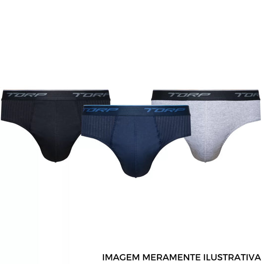 KIT C/3 CUECAS TORP SLIP BASIC ALGODÃO