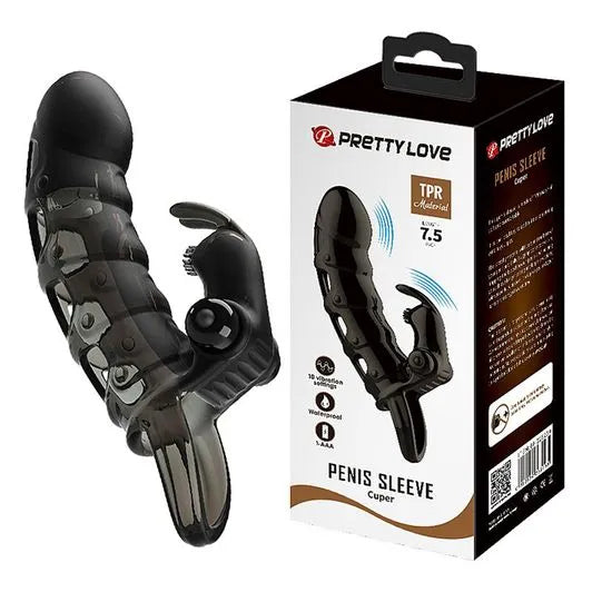 Pretty Love Penis Sleeve Capa Peniana com Extensor de 4cm e Anel Escrotal