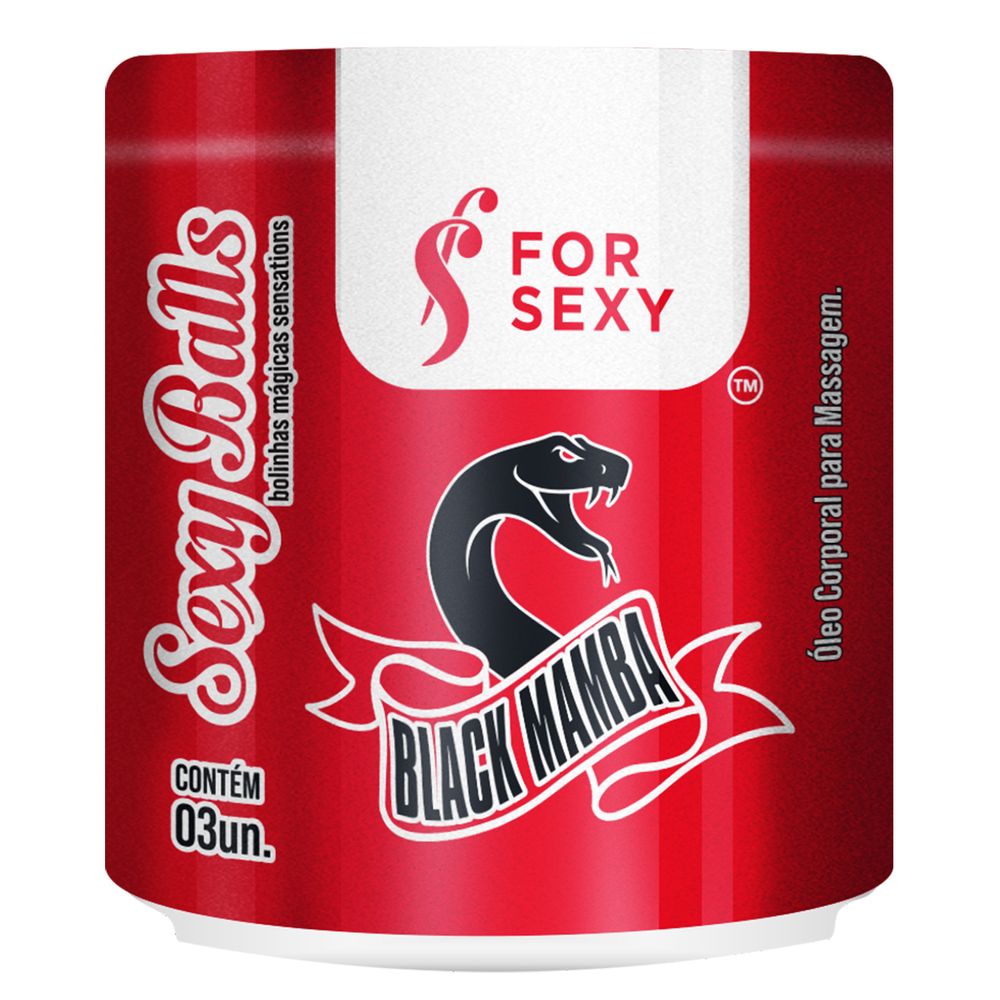 Sexy Balls Black Mamba Bolinhas Explosivas 3 Unidades For Sexy