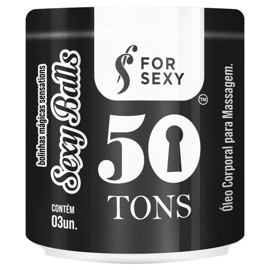 50 Tons Sexy Balls Óleo Corporal Para Massagem 03 Unidades For Sexy