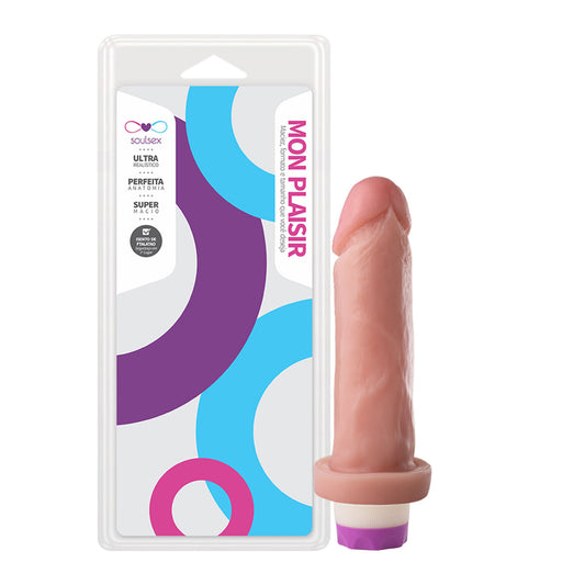 Mon plaisir prótese com vibrador interno 16,5x4 cm Soulsex