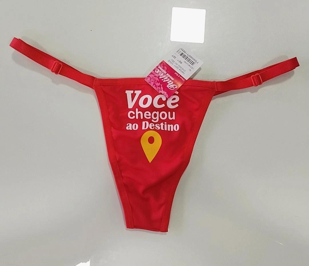 Tanga sexy "Você chegou ao destino" vermelha Patitex