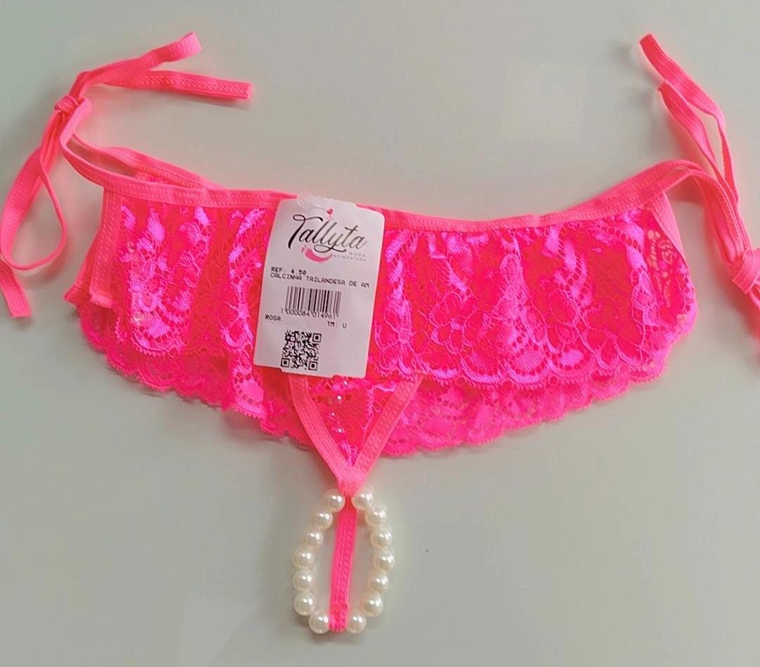 Calcinha Tailandesa Massageadora Rosa Neon