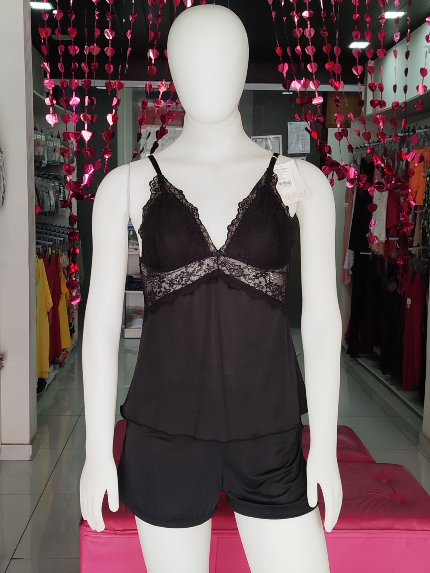 Baby Doll preto Del Valle