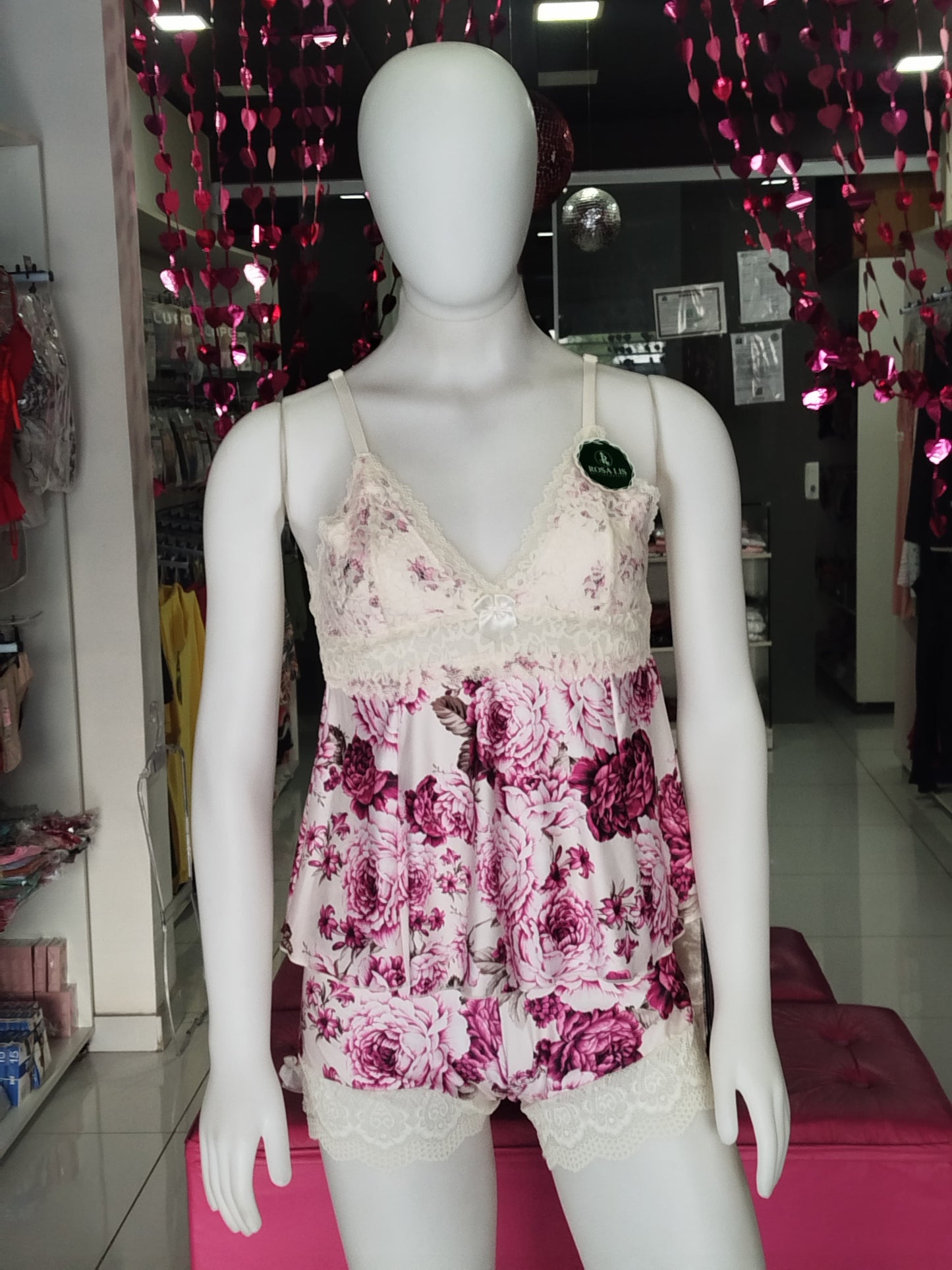 Baby Doll estampado Rosa Lis