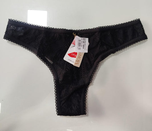 Calcinha semi-fio tule e renda More