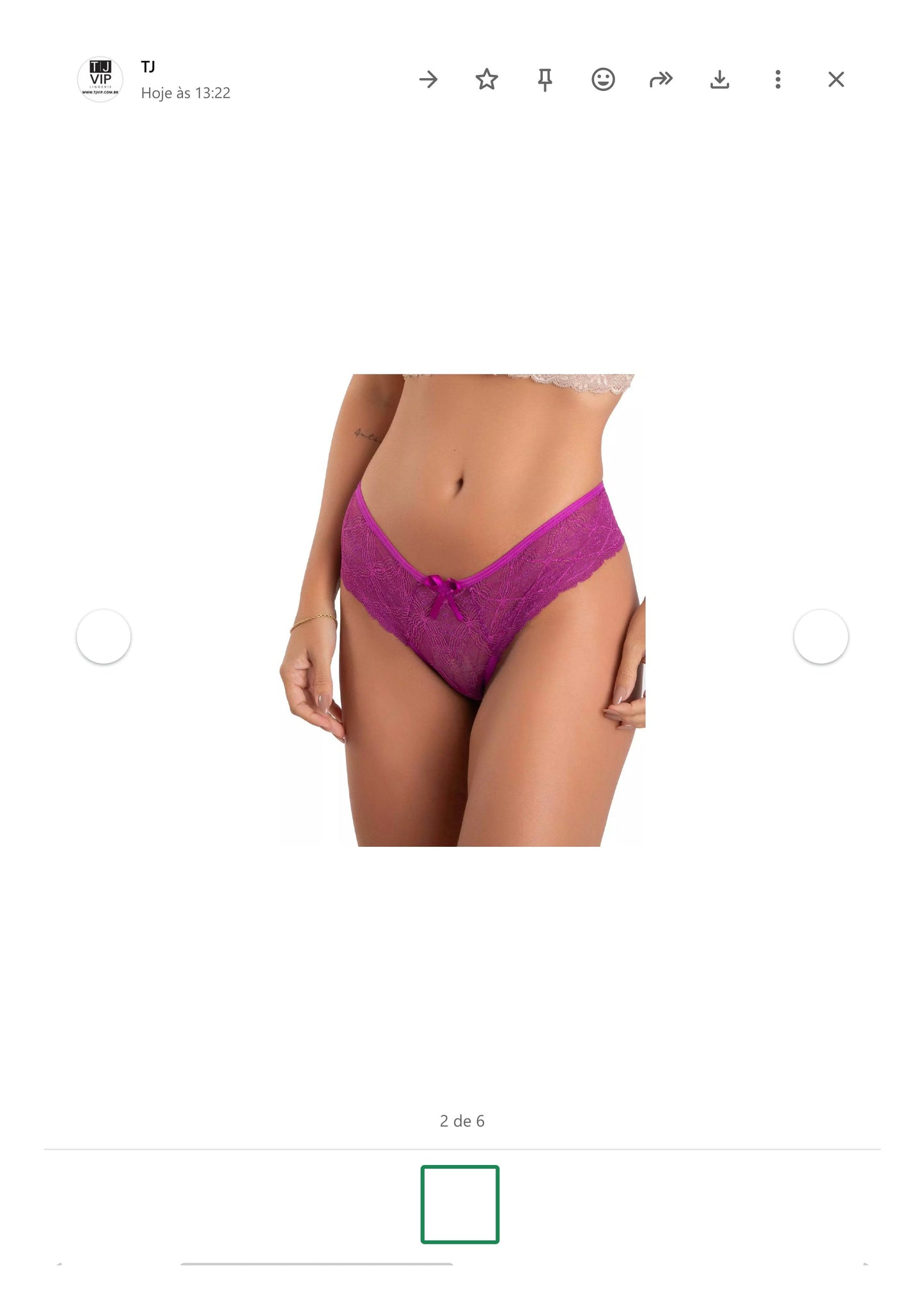 Calcinha em renda TJ VIP