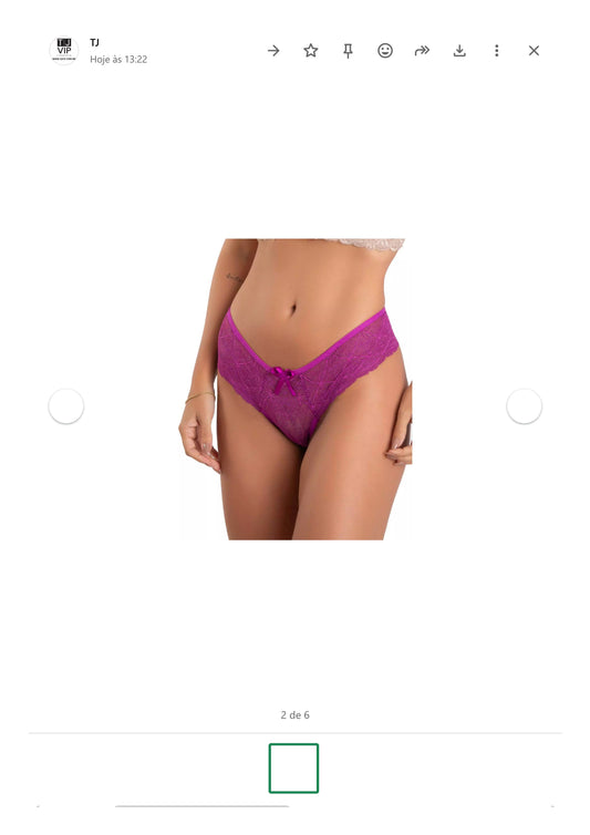 Calcinha em renda TJ VIP