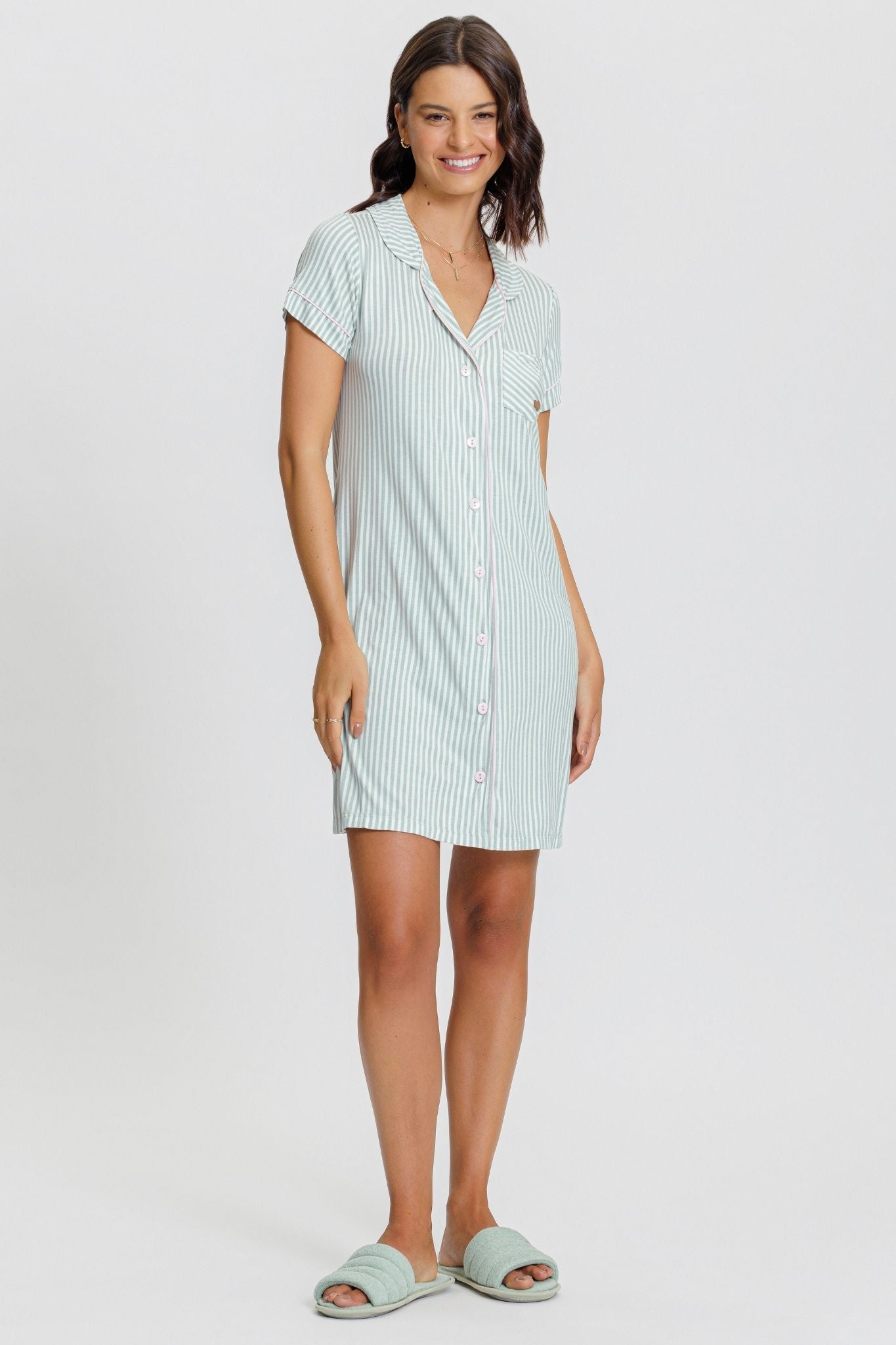 Camisola americano manga curta verde Mensageiro dos Sonhos