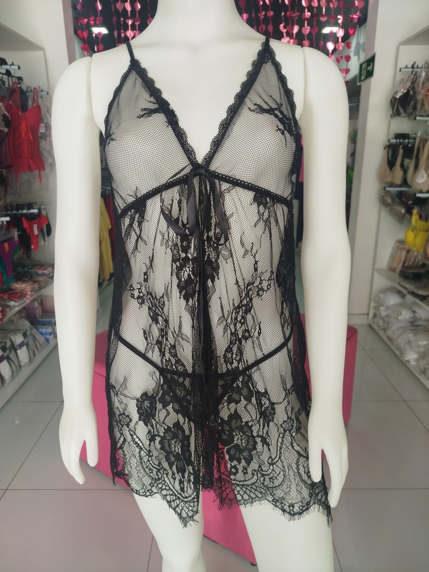 Camisola preta transparente