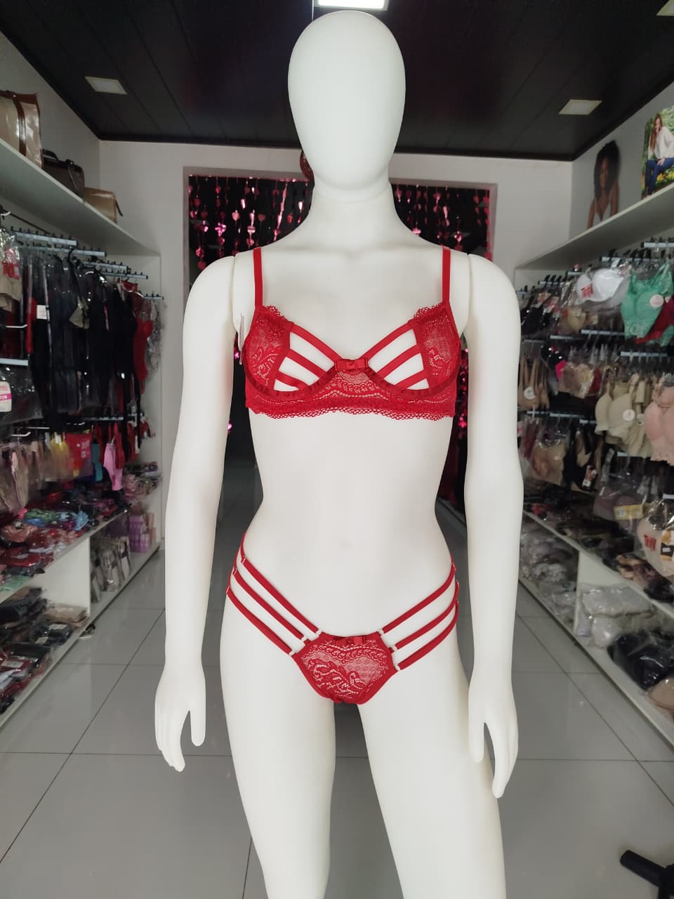 Conjunto Sexy Intimus Vermelho