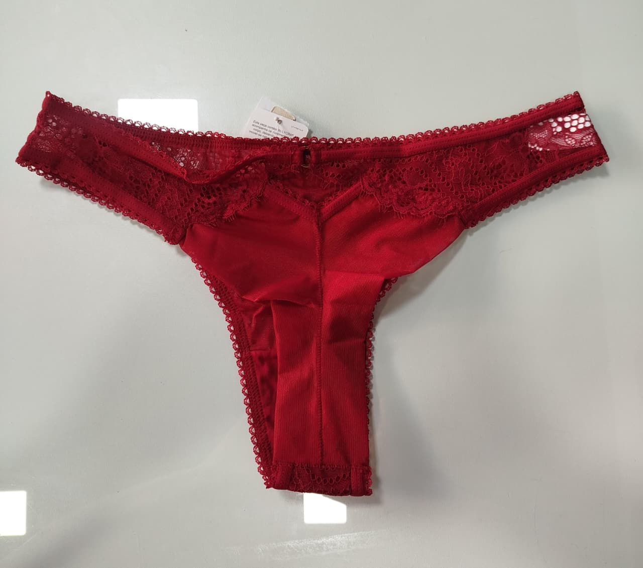 Calcinha semi-fio tule e renda More