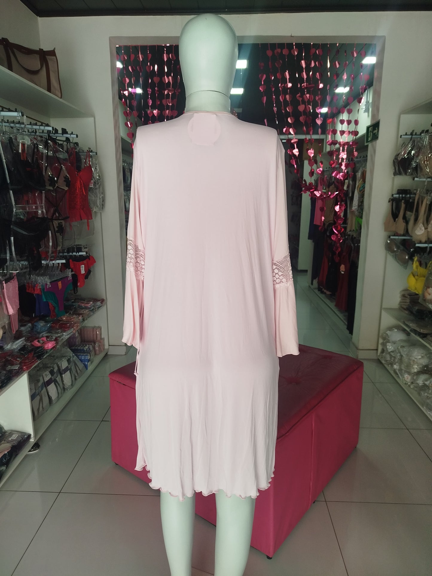 Robe manga gode aberta rosa More