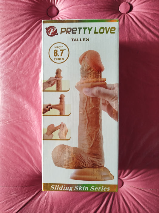 Pênis realístico com dupla camada bege 22,00 x 4,8 cm Pretty Love