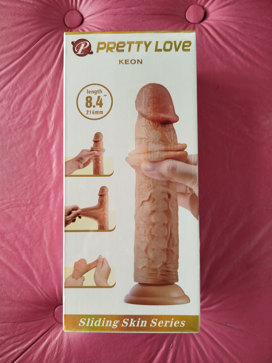 Pênis realístico com dupla camada bege 21,4 x 4,4 cm Pretty Love