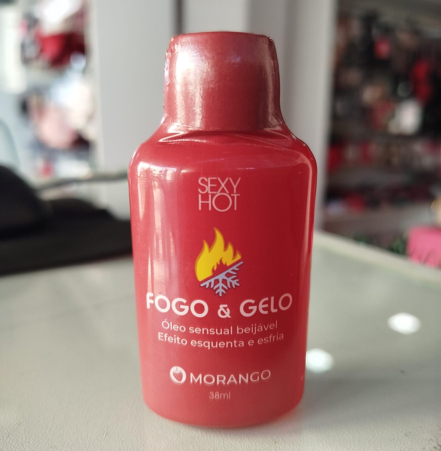 Fogo e Gelo óleo excitante Morango