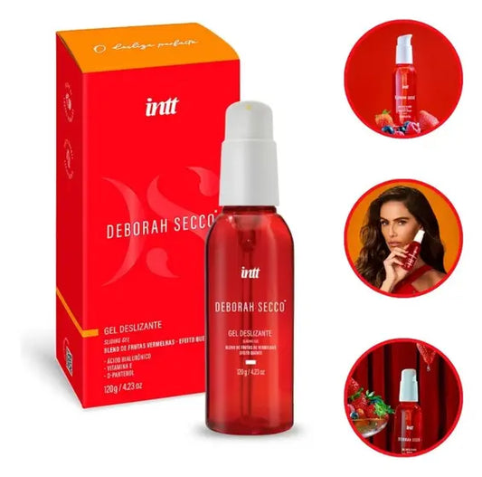 Gel lubrificante beijável frutas vermelhas efeito quente Deborah Secco Intt