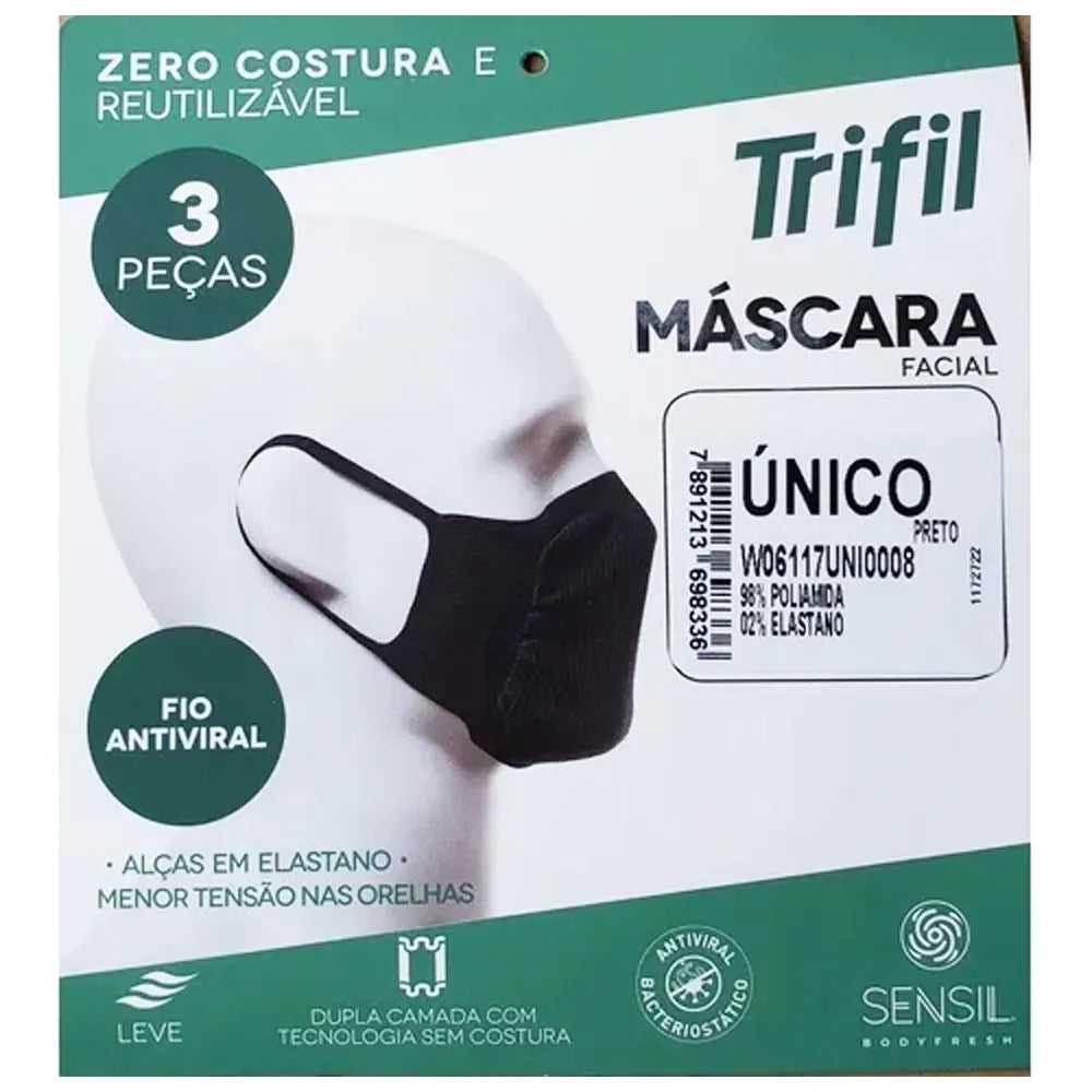 Máscara Trifil facial 3 peças