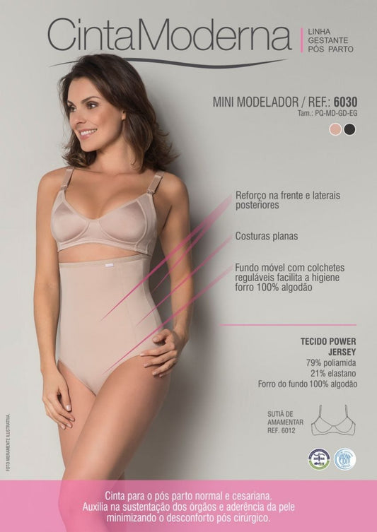 Minimodelador com reforço frontal e lateral Cinta Moderna