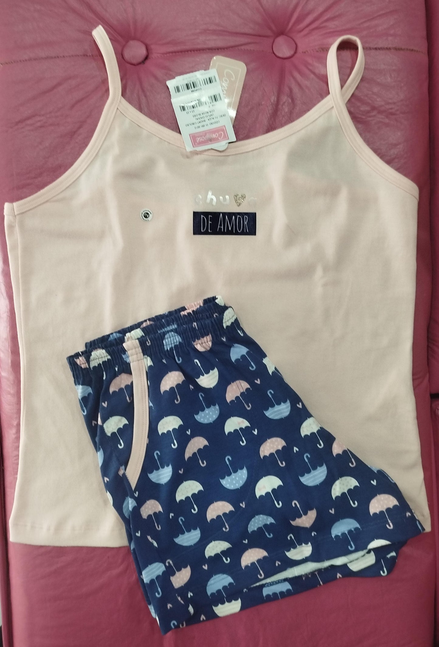 Pijama alcinha chuva de amor Composê
