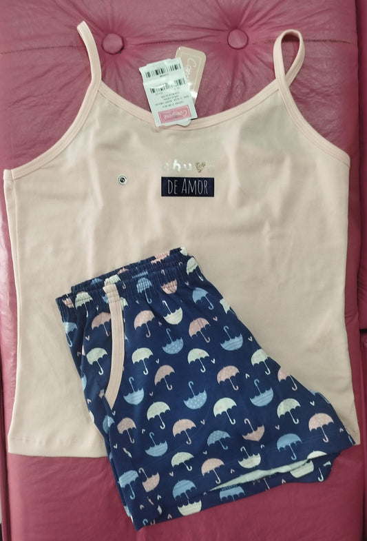 Pijama alcinha chuva de amor Composê