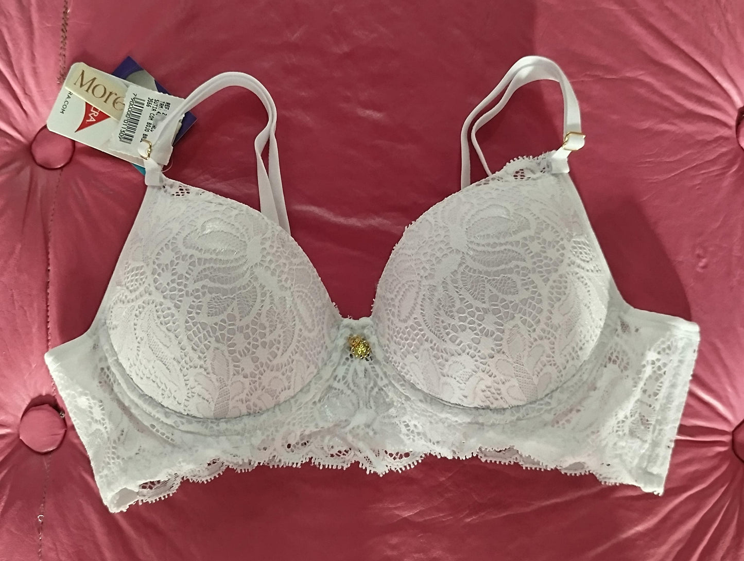 Sutiã com bojo base e tule branco More