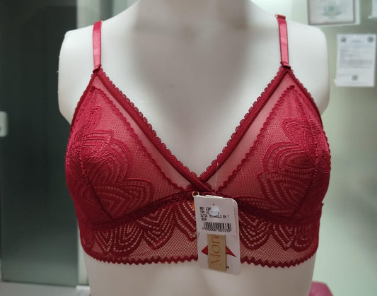 Sutiã Triângulo More em tule e renda