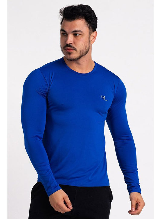 Camiseta Proteção Solar UV DRY Manga Longa Masculina Azul