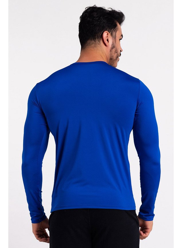 Camiseta Proteção Solar UV DRY Manga Longa Masculina Azul