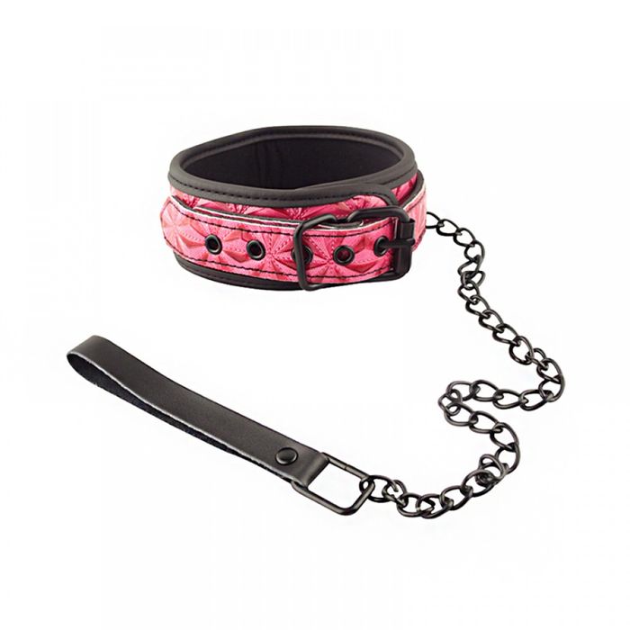 Coleira Luxury Com Corrente Colar With Leash