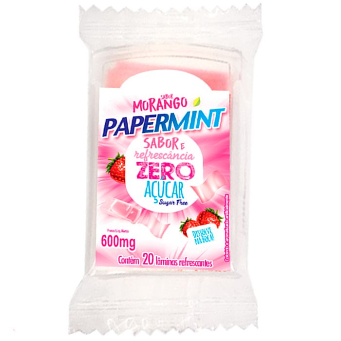 Papermint Lâminas Refrescantes 20 Unidades Morango