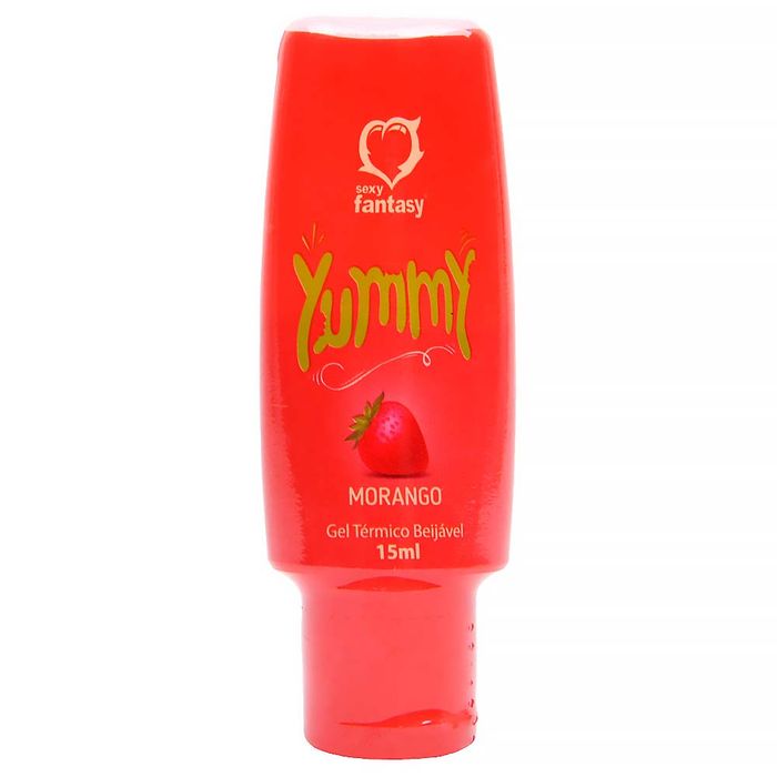 Yummy Gel Térmico Comestível Morango 15Ml Sexy Fantasy