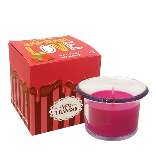 Sambari Love Vela Aromática para Massagem 20g Linha Vem Transar Hot Flowers