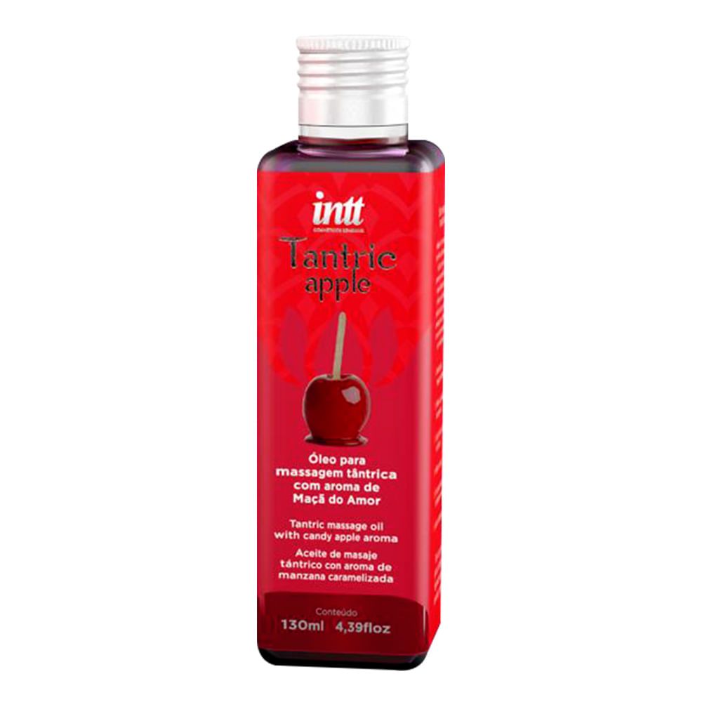 Tantric Apple Óleo para Massagem Tântrica Aroma Maçã do Amor 130ml Intt