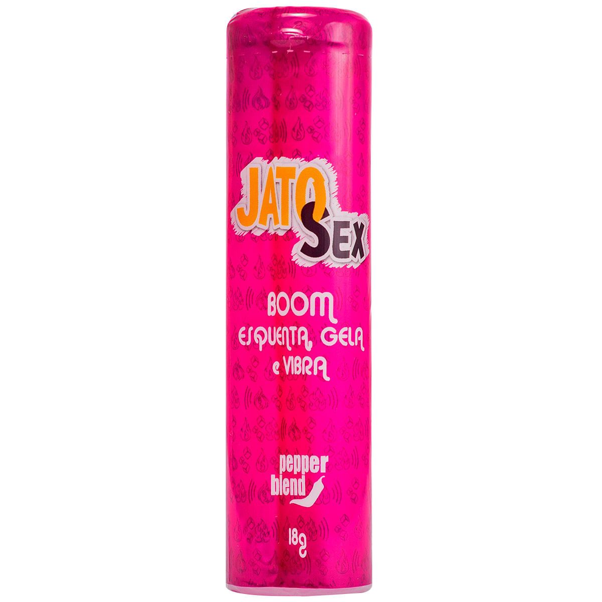 Jato Sex Boom Gel Comestível Esquenta, Gela e Vibra 18ml Pepper Blend